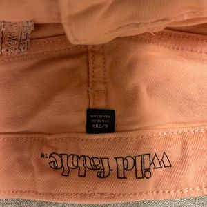 Peach shorts size 6